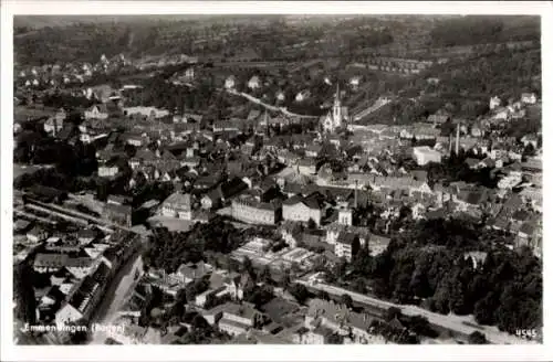 Ak Emmendingen in Baden Württemberg, Ortsansicht, Fliegeraufnahme