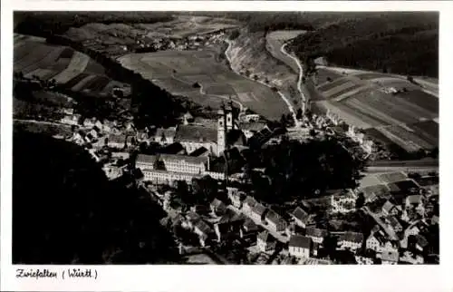 Ak Zwiefalten in Württemberg, Fliegeraufnahme