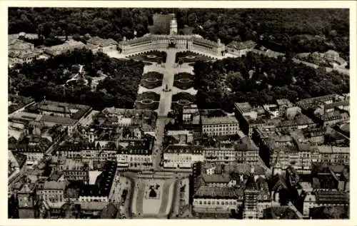 Ak Karlsruhe in Baden, Fliegeraufnahme