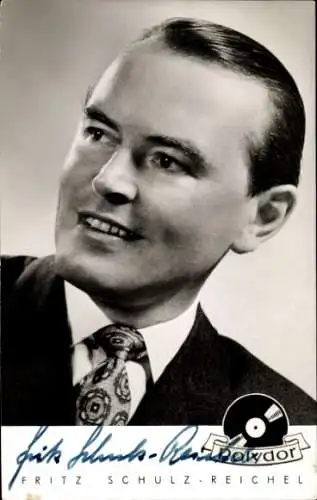 Ak Pianist und Komponist Fritz Schulz-Reichel, Autogramm