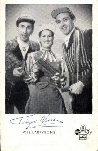 Ak Mundharmonika-Trio, Die Larrysons, Autogramm