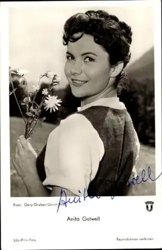 Ak Schauspielerin Anita Gutwell, Portrait, Autogramm, Film Die Sennerin von St. Kathrein