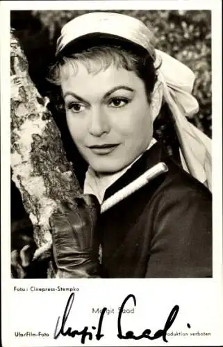 Ak Schauspielerin Margit Saad, Portrait, Autogramm
