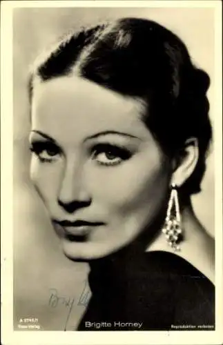 Ak Schauspielerin Brigitte Horney, Portrait, Ross A 2745/1, Autogramm
