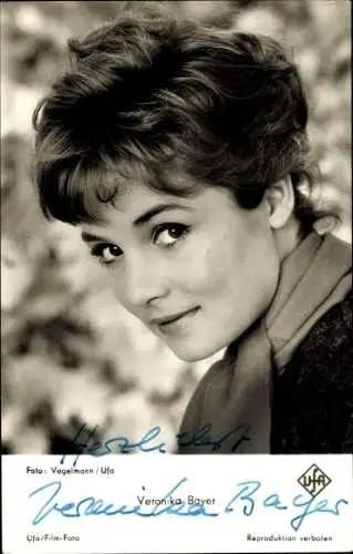 Ak Schauspielerin Veronika Bayer, Autogramm