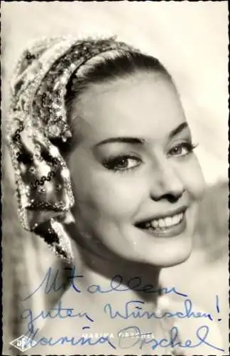 Ak Schauspielerin Marina Orschel, DFH Film, Kopfschmuck