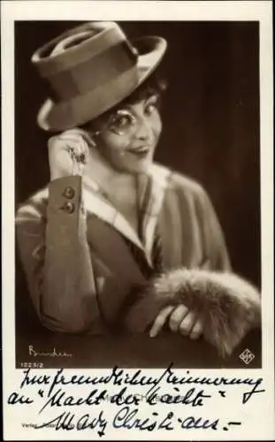 Ak Schauspielerin Mady Christians, Portrait