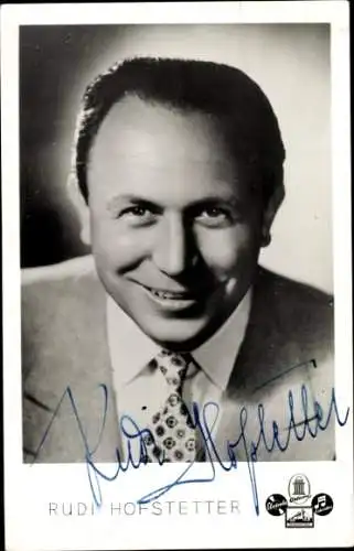 Foto Sänger Rudi Hofstetter, Autogramm