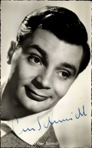 Ak Schauspieler Peer Schmidt, Autogramm