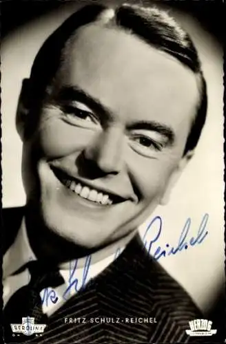 Ak Pianist und Komponist Fritz Schulz-Reichel, Autogramm