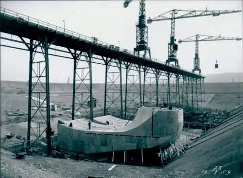 Foto Marckolsheim Markolsheim Elsass Bas Rhin, Atomkraftwerk, Henri Baranger 1959, Photothèque EDF