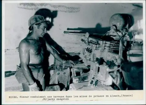 Foto Bergmann in einer Potassium-Mine im Elsass, Fotograf Jacky Naegelen