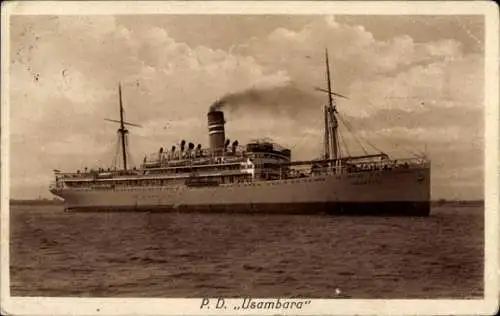Ak Dampfschiff PD Usambara, DOAL