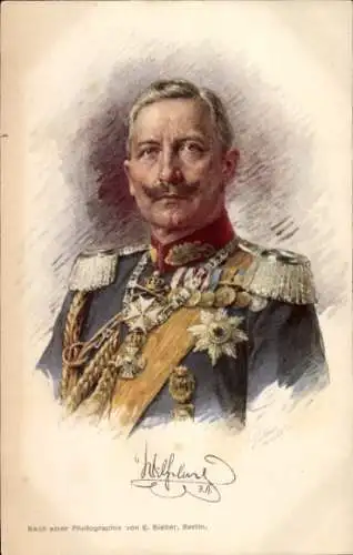 Ak Kaiser Wilhelm II., Portrait in Uniform, Orden