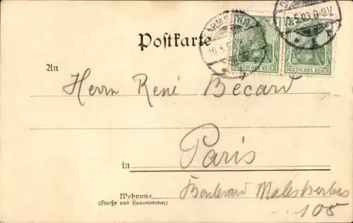 Studentika Ak Darmstadt in Hessen, Wappen eines studentischen Vereins, Corps Chattia