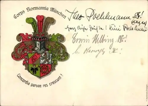 Studentika Ak München, Wappen eines studentischen Vereins, Corps Normannia