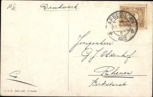 Künstler Ak Pferd, Portrait, Seitenansicht