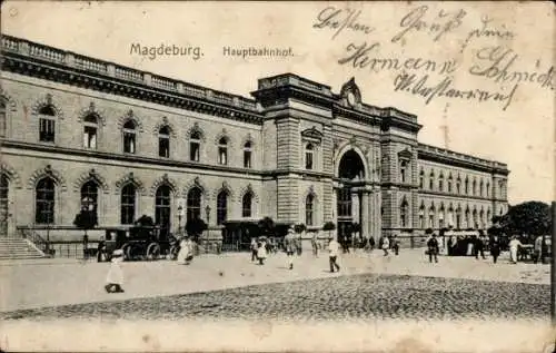 Ak Magdeburg an der Elbe, Hauptbahnhof