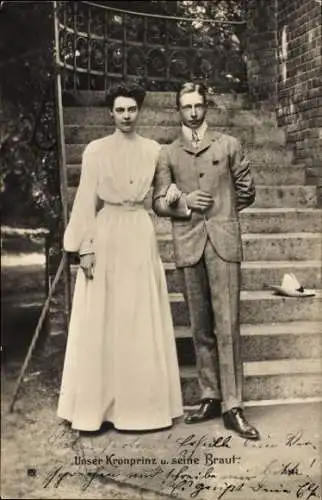 Ak Kronprinz Wilhelm von Preußen, Herzogin Cecilie von Mecklenburg