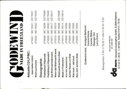 Foto Band Godewind, Autogramme