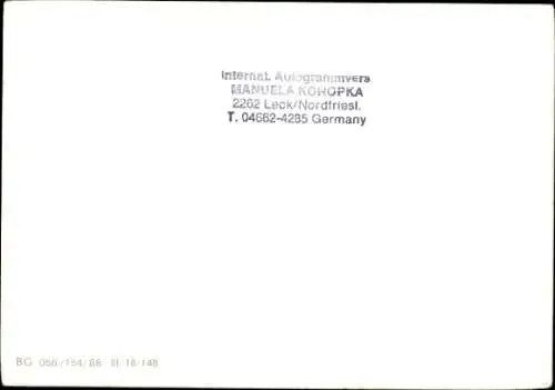 Foto Sängerin Petra Schwerdt, Autogramm