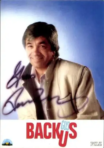 Foto Sänger Gus Backus, Autogramm