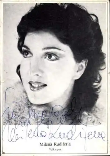 Foto Opernsängerin Milena Rudiferia, Autogramm