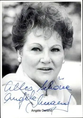 Foto Sängerin Angèle Durand, Autogramm