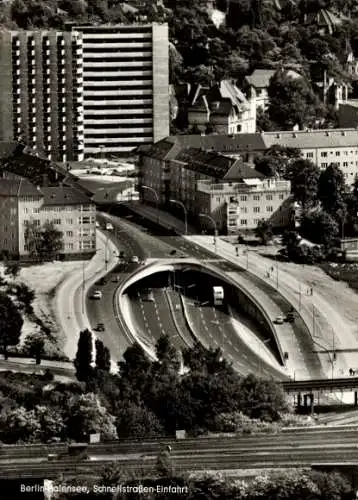 Ak Berlin Grunewald Halensee, Schnellstraßen Einfahrt, Stadtautobahn, Unterführung