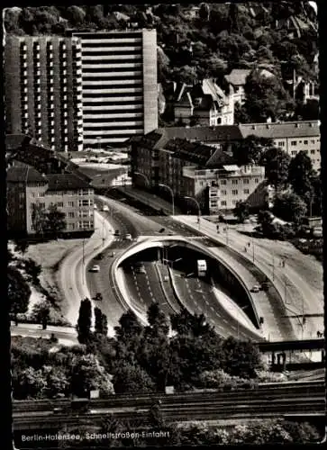 Ak Berlin Grunewald Halensee, Schnellstraßen Einfahrt, Stadtautobahn, Unterführung