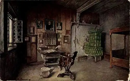 Künstler Ak Pierson, Berthold, Eisenach, Wartburg, Lutherstube