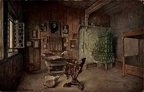 Künstler Ak Pierson, Berthold, Eisenach, Wartburg, Lutherstube