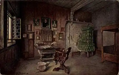 Künstler Ak Pierson, Berthold, Eisenach, Wartburg, Lutherstube