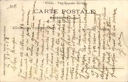CPA Grèce, Scenes et Types de Macédoine, Fileuse