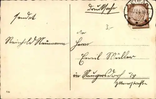 Ak Glückwunsch Neujahr, Zwerg, Haus