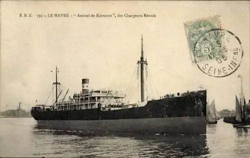 CPA Vapeur Amiral de Kersaint, Compagnie des Chargeurs Réunis