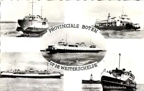 Ak Nederland, Provinciale Boten, Kruiningen Perkpolder, Hoedekenskerke