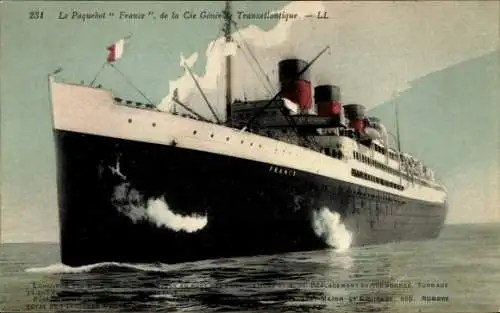 Ak Paquebot France, CGT French Line, Transatlantique