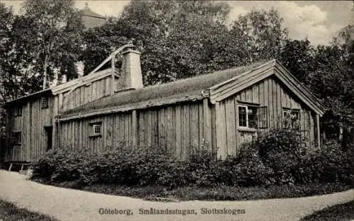 Ak Göteborg Schweden, Smalandsstugan, Slottsskogen