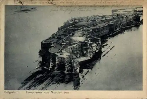 Ak Nordseeinsel Helgoland, Panorama von Norden aus