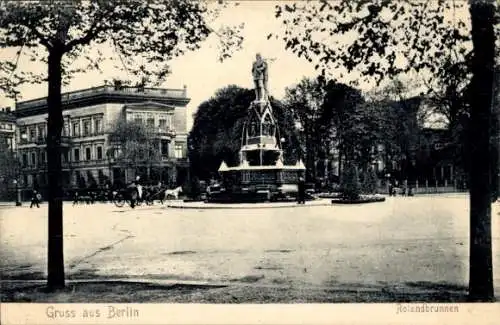 Ak Berlin Tiergarten, Rolandbrunnen