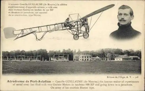 CPA Aérodrome de Port-Aviation, L'aviateur Camille Guillaume