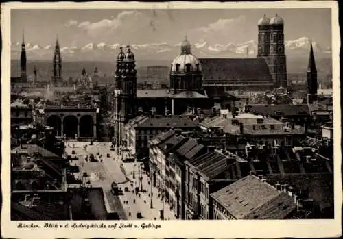 Ak München, Gesamtansicht, Ludwigskirche