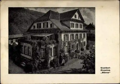 Ak Oberharmersbach im Schwarzwald Baden, Gasthof Pension Bären