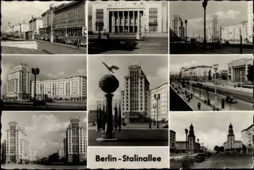 Ak Berlin Friedrichshain, Stalinallee, Deutsche Sporthalle