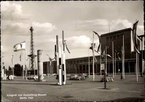 Ak Berlin Charlottenburg Westend, Ausstellungshallen, Funkturm, Kongress u. Ausstellung Wasser 1963