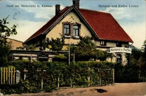 Ak Räckelwitz Oberlausitz, Haus, Bäckerei und Kaffee Leinert