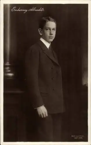 Ak Erzherzog Albrecht von Österreich im Anzug