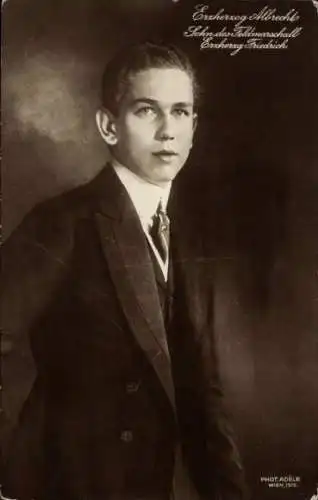 Ak Erzherzog Albrecht, Sohn des Feldmarschall Erherzog Friedrich