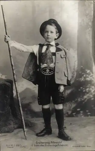 Ak Erzherzog Albrecht, Sohn des Erherzogs Friedrich, BKWI 887 276